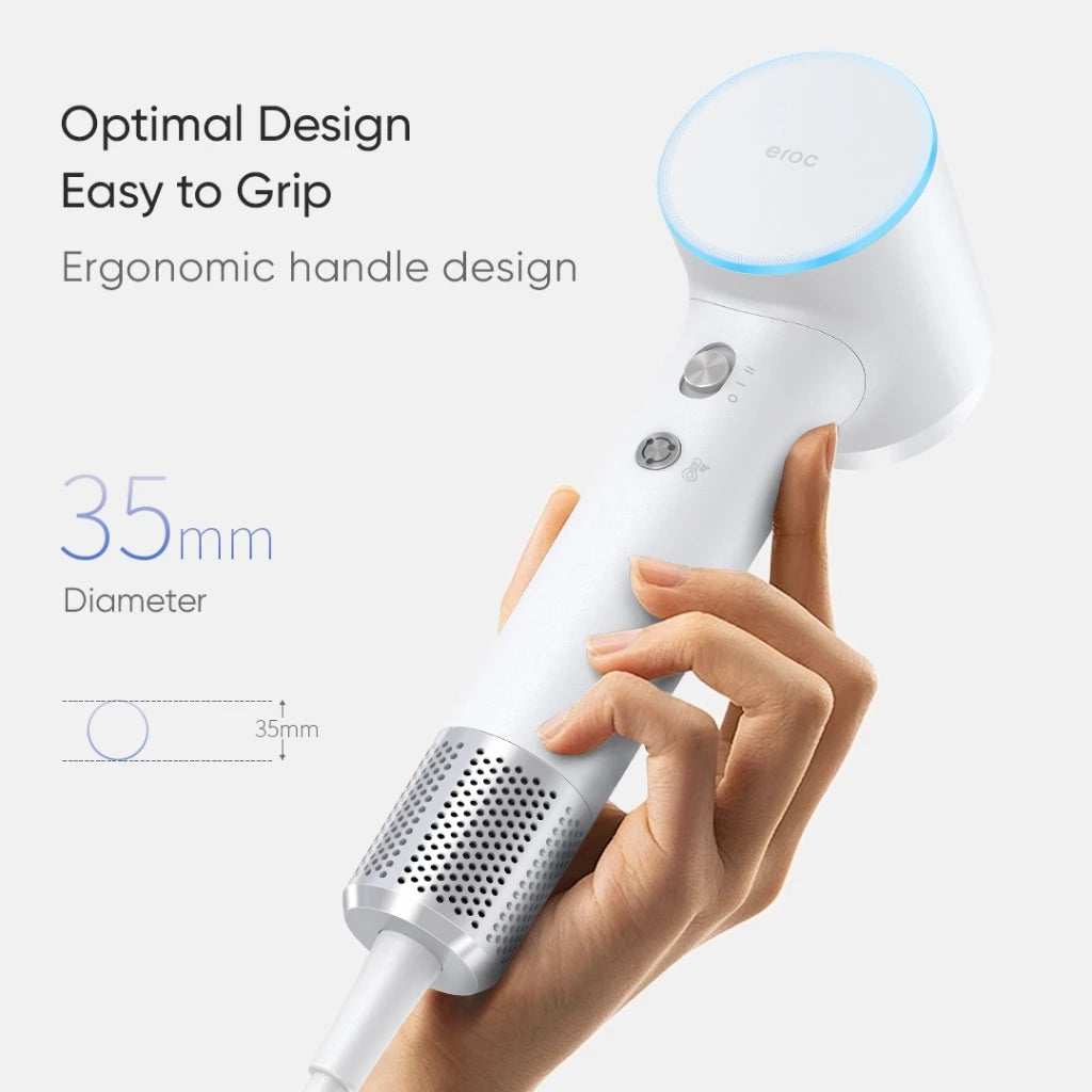 Eroc Air Mini High Speed Hair Dryer Blower 50sec Quick Drying 200 Million Ion 72m/s Airspeed